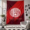 Wall Hanging Tapestry With Custom Name & Text, Nottingham Forest FC Decorative Tapestry For Bedroom