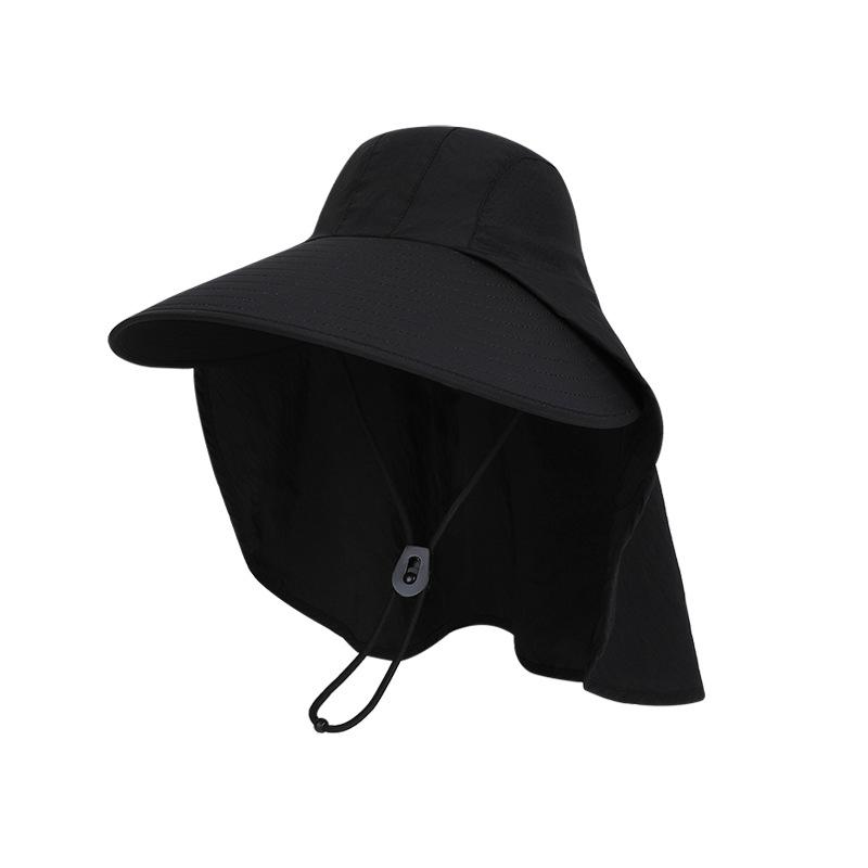 Summer outdoor sun hat children quick drying waterproof big brim bucket hat European and American fashion shawl neck protection sun protection hat
