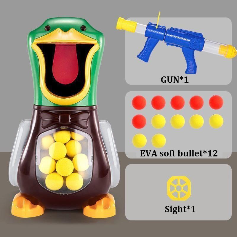 Anatra da Sparo Affamata Giocattoli Pistola ad Aria Pallina Morbida Con Luce Punteggio Elettronico Giochi di Battaglia Pistola Giocattolo Divertente Per Bambini