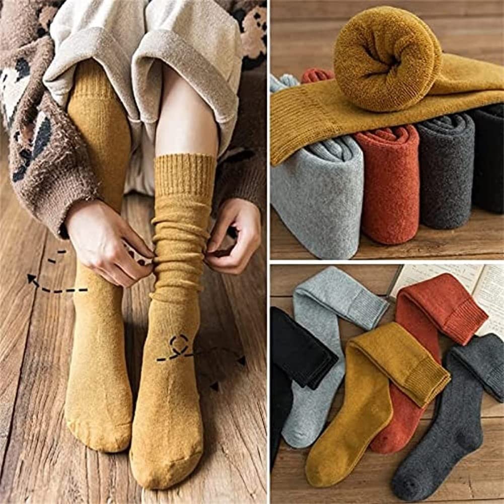 LIUZKH Warm Winter Socks for Fall and Warm and Sports Set Women's Socks, Thick, Cute, Fluffy, Winter, Chill-Proof, Women's Socks, Cotton,