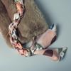New Fashion Spring Summer Woman Handbag Accessory Part Chains Detachable Replacement Floral Silk Cotton Scarve Strap Women Chain