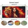 Abstract Woman and Lion Large Size Diamond Painting New Collection Animals Diy Full Drill Rhinestone Embroidery Mosaic Cross Stitch Kits