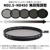 Kenko Variable ND Filter, Variable NDX II, 82mm, Adjustable ND2.5-ND450, with Detachable Lever, for Light Intensity Adjustment, Neutral Gray, 823040