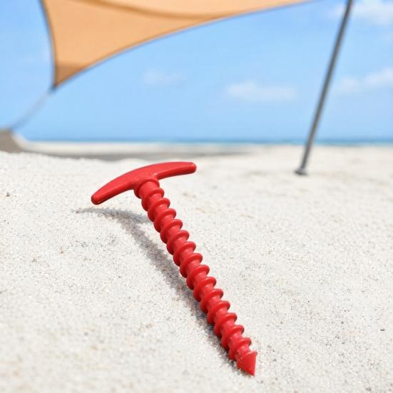Yousheng 10Pcs Plastic Screw-in Tent Stake, Heavy Duty T-shaped Canopy Tent Peg, Windproof Spiral Ground Stake for Outdoor Camping Hiking