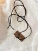 Brushed Silver Teapot Pendant Leather Necklace: Adjustable, Versatile Autumn/Winter Fashion Chain