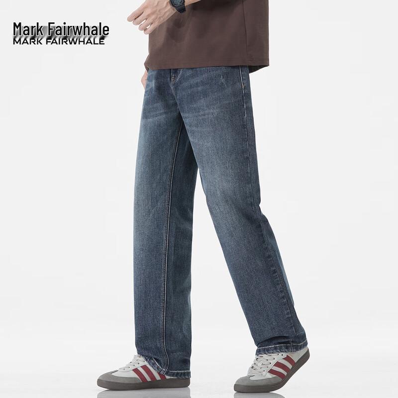 Mark Fairwhale Men's American Retro Loose Straight Leg Jeans