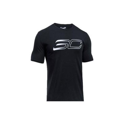 Einfarbiger bedruckter Rundhals-Pullover Sport Kurzarm-T-Shirt Herren Oberteile Schwarz 1290570-001