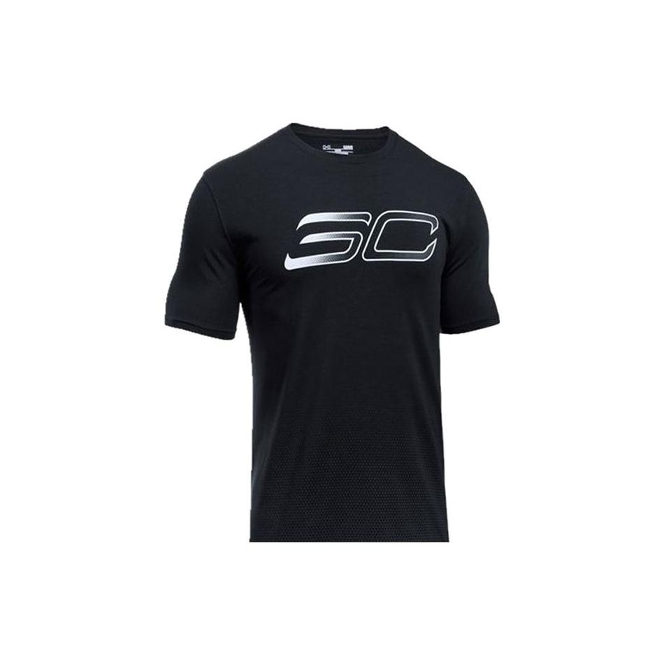 

Under Armour Однотонная футболка-пуловер с круглым вырезом и принтом, спортивная футболка с коротким рукавом, мужские топы, черный 1290570-001 L