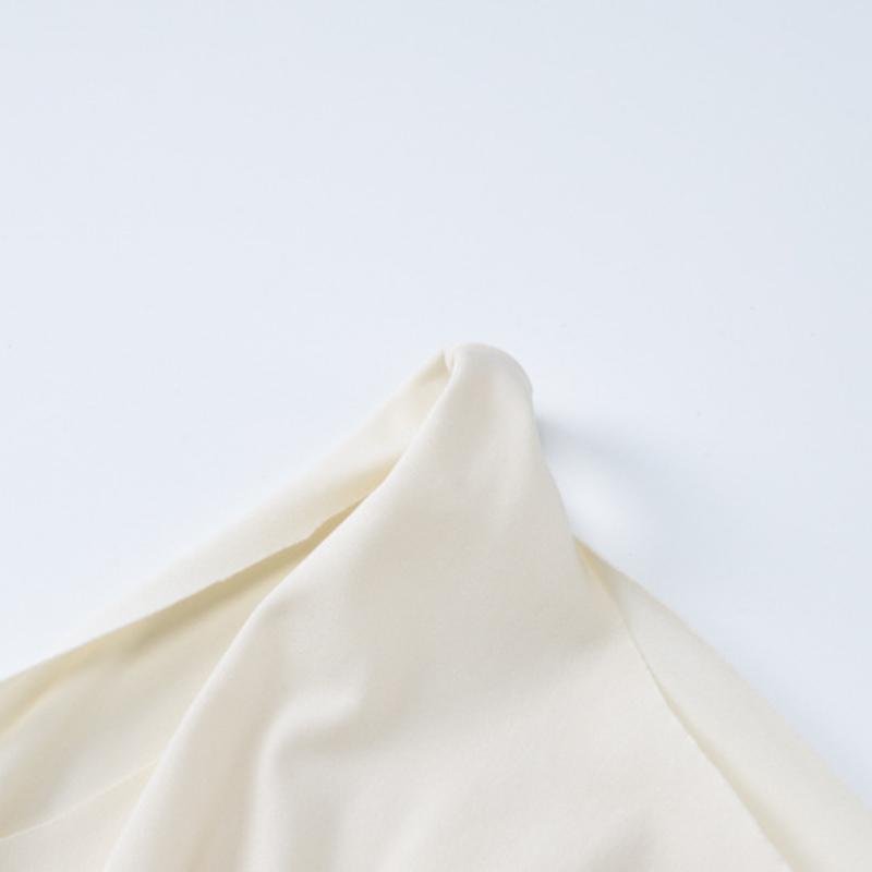 European and American Summer Slanted Shoulder Single Shoulder Twisted Slim Fit Solid Color Dress