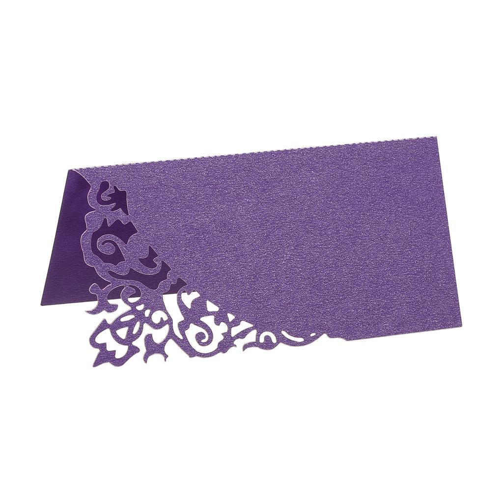50pcs Table Name Place Cards 3.9 x 3.9" Favor Decor Hollow Design Seat Blank Card for Wedding Party Seating Place Cards