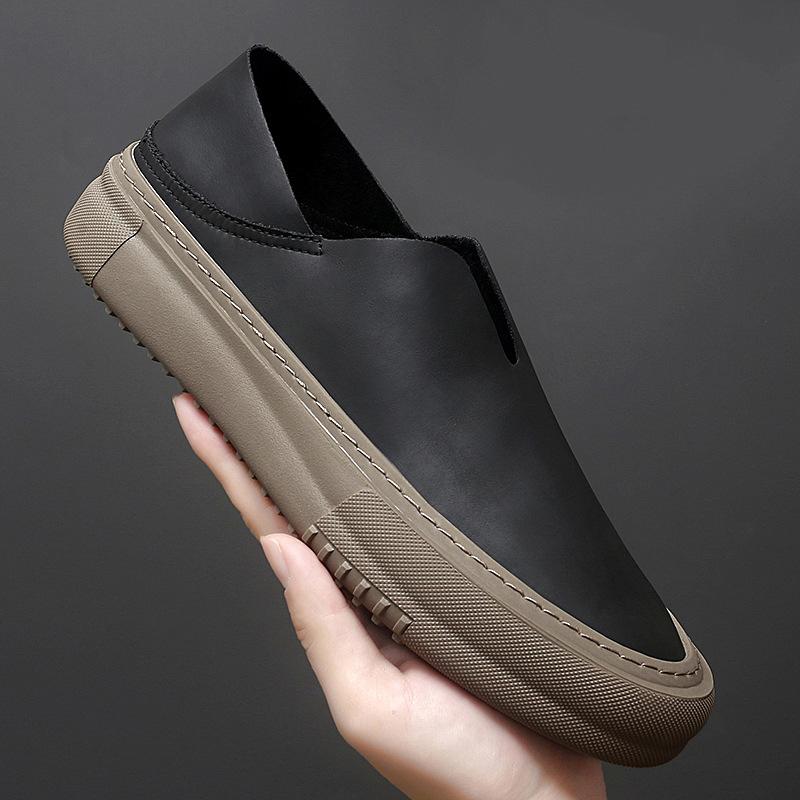 

Men s shoes 2025 summer new light luxury high-end men s daily simple foot cover outdoor tide and casual lazy shoes 38
