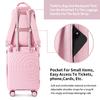 Lightweight Luggage Sets 3 Pieces Carry On Luggage Expandable PP 20 inch Suitcases with Wheels Pink