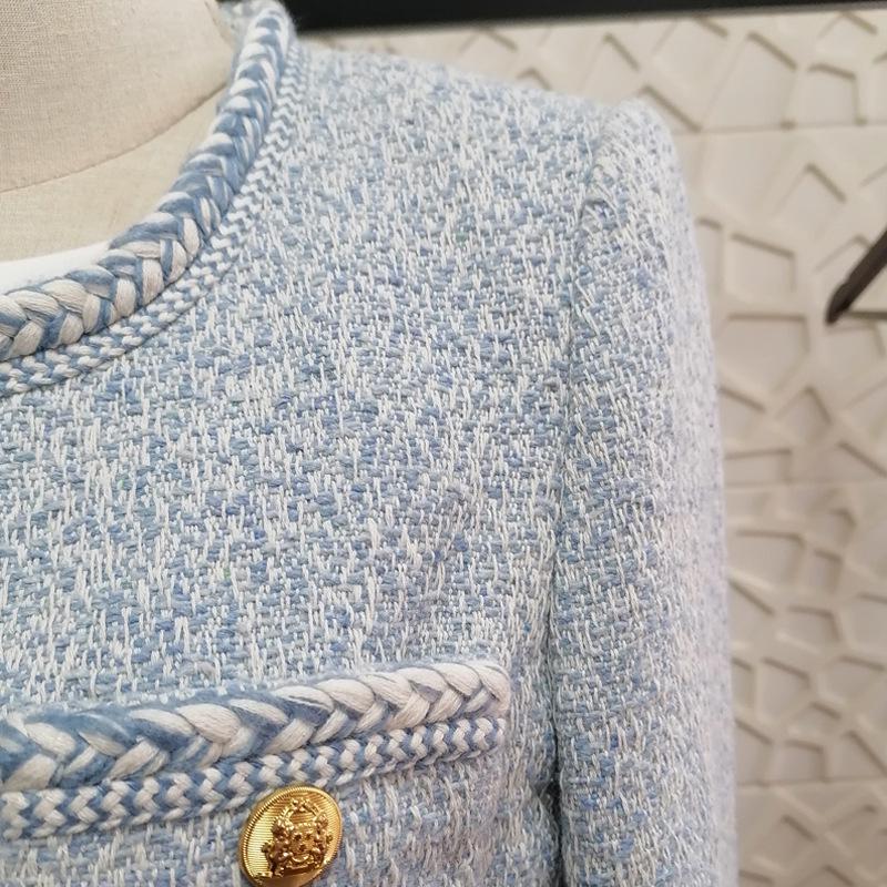 2023 Damen Französischer Chic Woll-Tweed Kurzmantel - Eleganter Herbst-/Winterstil