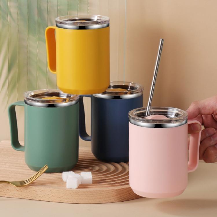 Insulated Coffee Mug With Handle Stainless Steel Coffee Mug Double Wall Vacuum Water Cup For Home Office Milk Cup