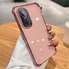 Plating Transparent Shockproof Phone Case For Huawei Nova 12 Pro With Magnetic Stand Holder Nova 9 SE 11 10 9 8 7 Pro Soft Cover