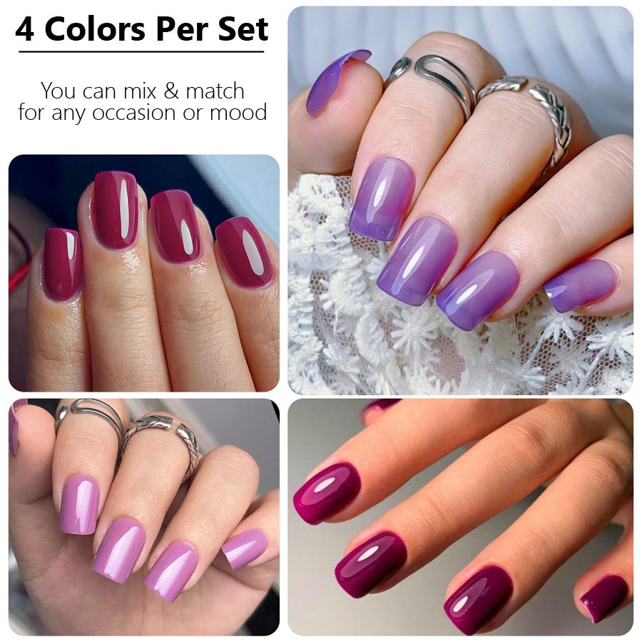 96 Pcs Press On Nails Short, Glossy Solid Color Fake Nails, Full Cover Artificial Nails for Natural Look Manicure