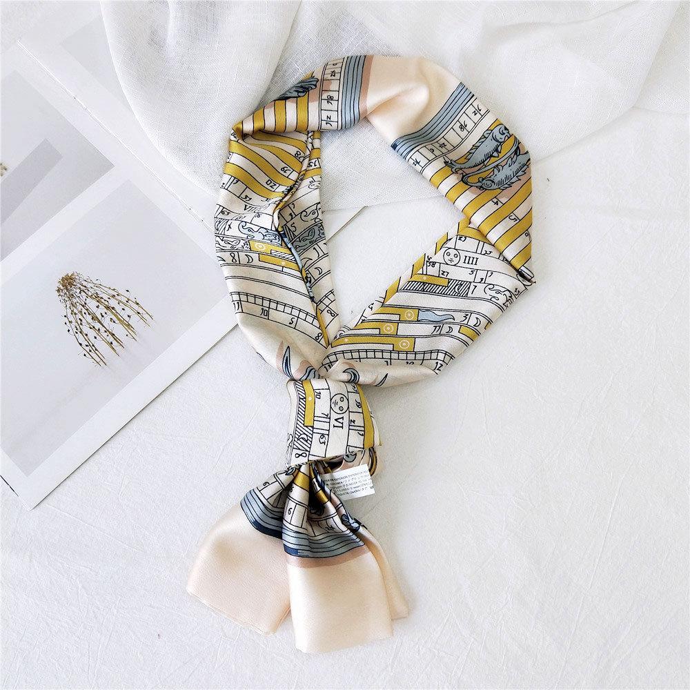 New Scarves Silk Scarves Women'S Spring And Autumn Season Long Decorative Professional Scarves Summer Thin Styles Paired With Shirts Stylish