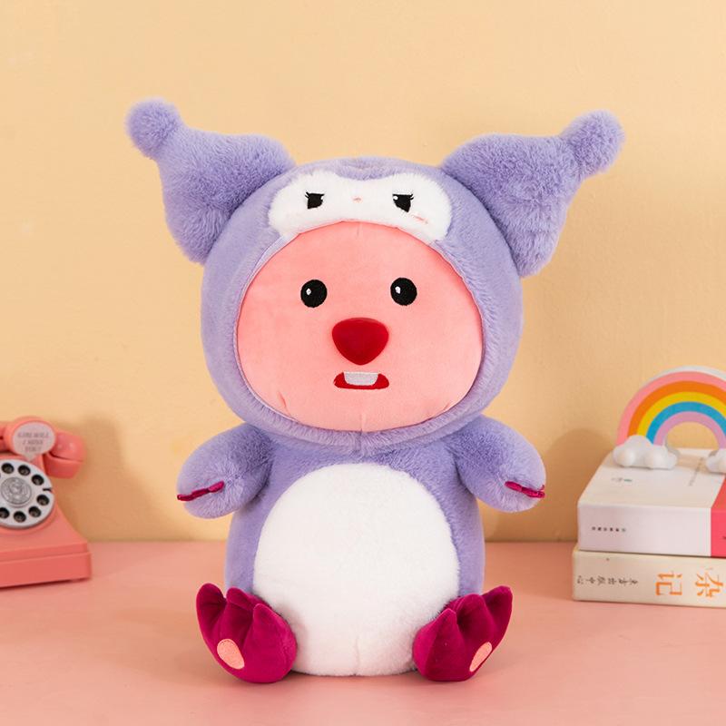 New Beaver Ruby Turns Into Kulomie Plush Toy Doll Melody Girl Doll Throw Pillow Gift