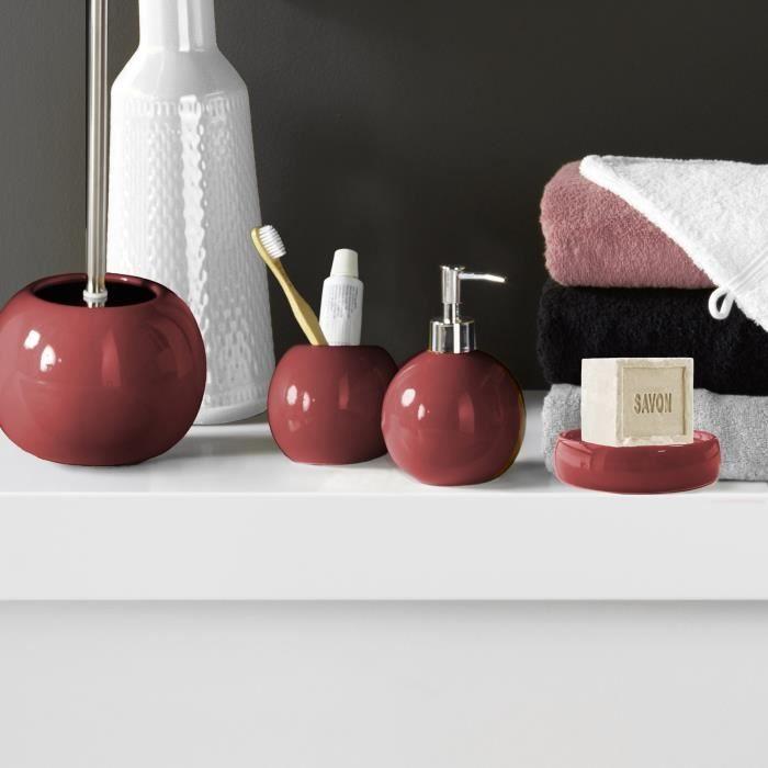 Porte Savon - Bulleas - Framboise - Céramique - 10 Cm - 3.5 Cm