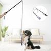 Dog Toys Retractable Stick Cat Teaser Training Play Wand Pet Get More Exercise(Black L)