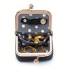 New Leopard Print Mini Coin Purse Kiss Lock Jewelry Box Storage Bag Genuine Leather Small Wallets for Women