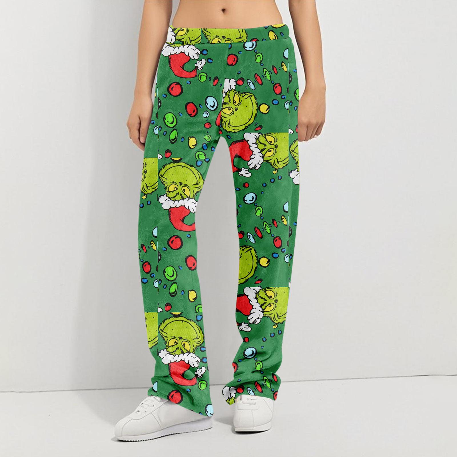 

Pajama Pants Sleepwear Casual Drawstring Elastic Waist Pants Comfy Straight Yoga Loose Trousers XL