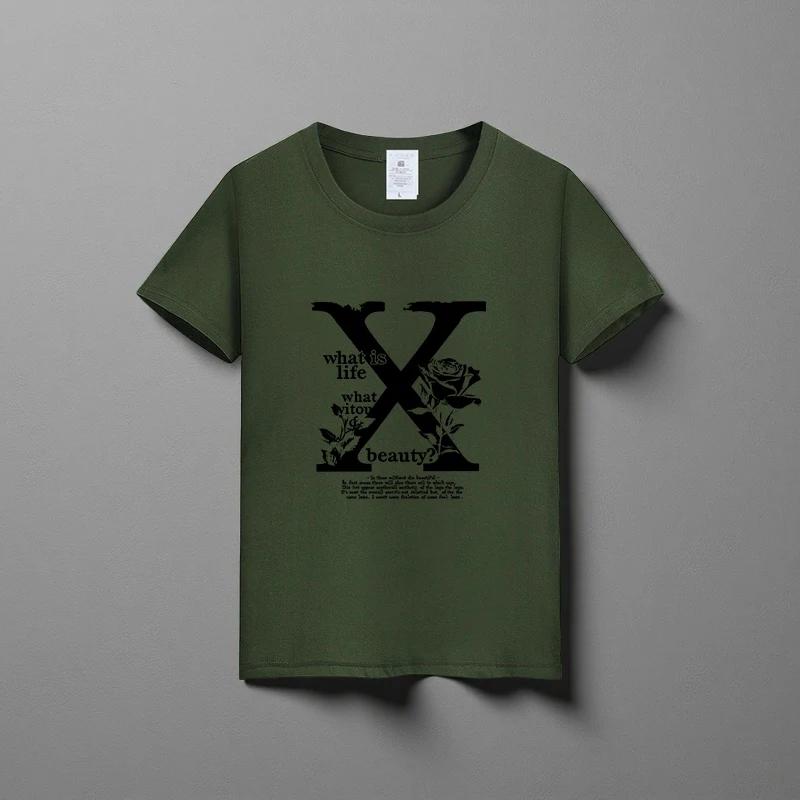 Sommer neues Unisex vielseitiges reines Baumwoll-T-Shirt modisches lässiges Rundhals-Oberteil atmungsaktive lockere Passform Print Kurzarmhemd