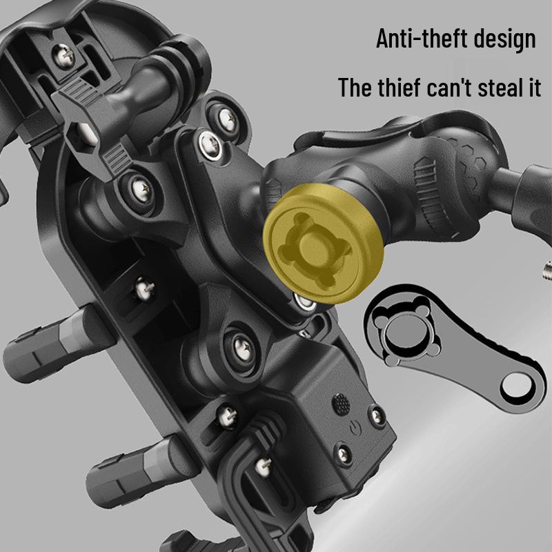 Shockproof Electric Vehicle Phone Holder for Motorcycles, Bicycles, Scooters, and Delivery Vehicles