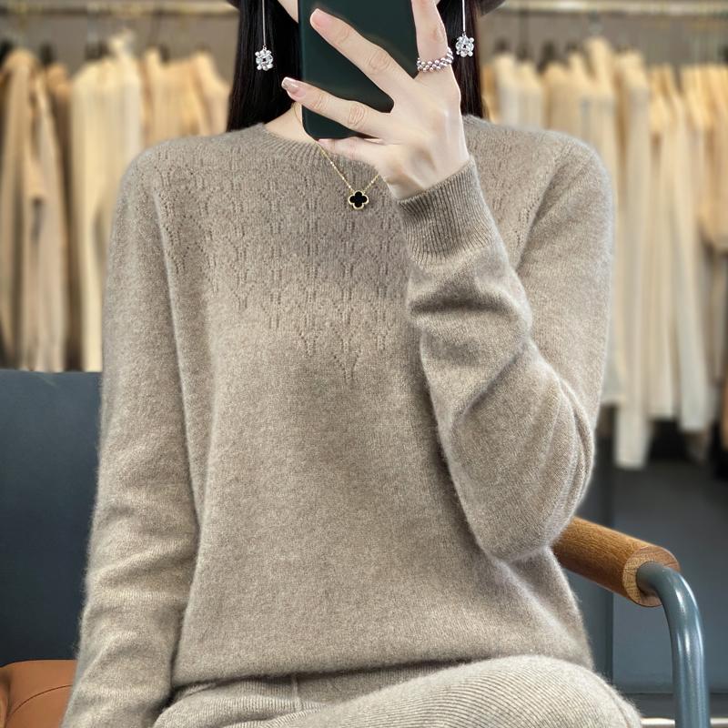 Women Sweater 100% Wool MODERN NEW SAGA O-neck Knit Pullover Thin Spring Autumn Jumpers Female Knit Tops