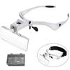 Head Magnifier With LED Light Hands Free Headband Magnifying Glass With 5 Lenses 1.0X 1.5X 2.0X 2.5X 3.5X For Jewelry Arts
