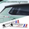 Car Styling 3D Metal Car Fender Trunk Sticker Center Cover For Peugeot 807 4008 308 3008 107 106 5008 508 2008 208 301 407 1008