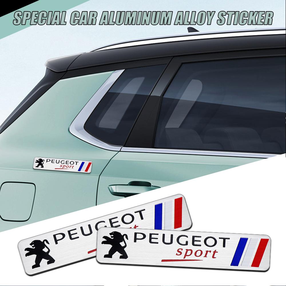 Car Styling 3D Metal Car Fender Trunk Sticker Center Cover For Peugeot 807 4008 308 3008 107 106 5008 508 2008 208 301 407 1008