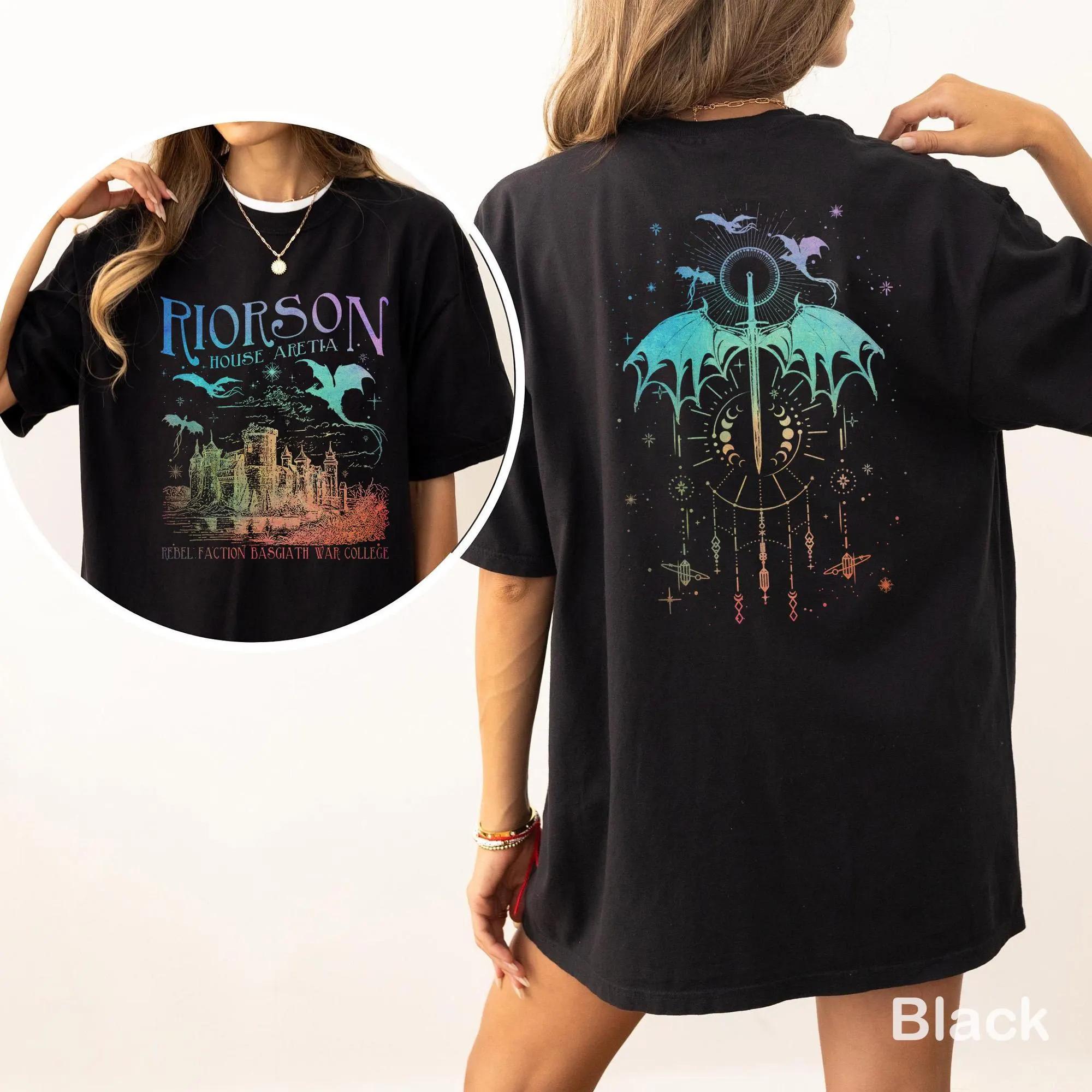 

Plus Size Summer Womens Vintage Basgiath War College TShirt Cotton Breathable Stylish Versatile Street Style Oversized XL