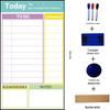 Erasable Magnetic Calendar & Whiteboard Sticker Set for Fridge – Customizable Planner & Message Board