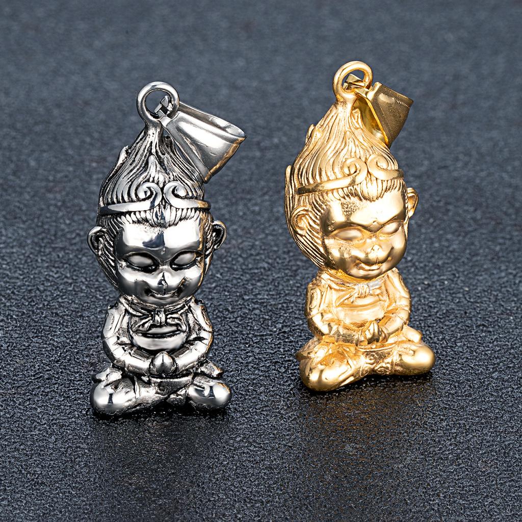 Black Myth Sun Wukong Hellfire Pendant Retro Zodiac Monkey