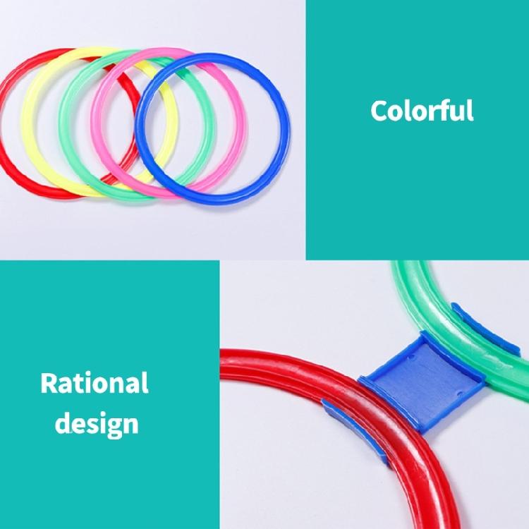 Educational Hopscotch Ring Training Game For Kids Body Sensory Development Antislip Plastic Hoops for Outdoor Activity