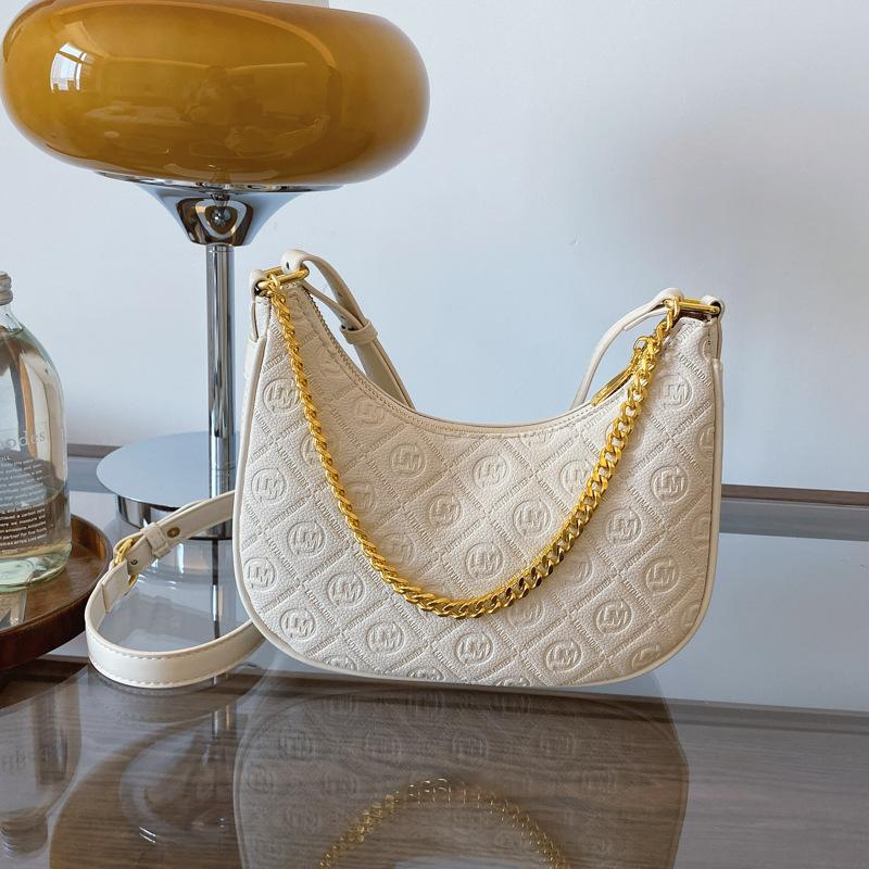 French Style Women'S Armpit Bag Fashionable Single Shoulder Crossbody Bag  And Versatile Women'S Crescent Bag