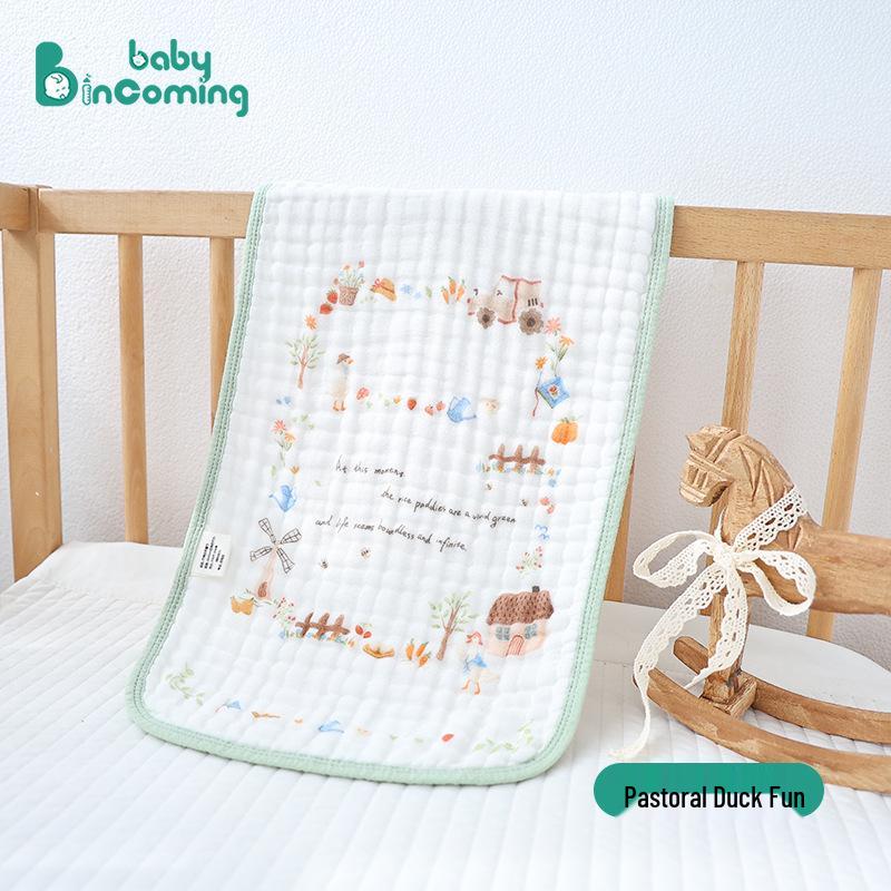 Baby A-Class Bamboo Cotton Children's Cartoon Bib & Towel Set - Soft & Absorbent