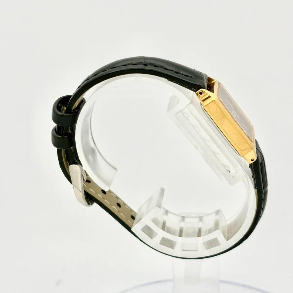 Used [New Battery] SEIKO Seiko Ladies Watch Gold Rectangular 4N21-5090 210073 New Belt