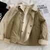 Khaki Reversible Lambswool-Cotton Jacket Women's Petite Autumn/Winter Trend 2025