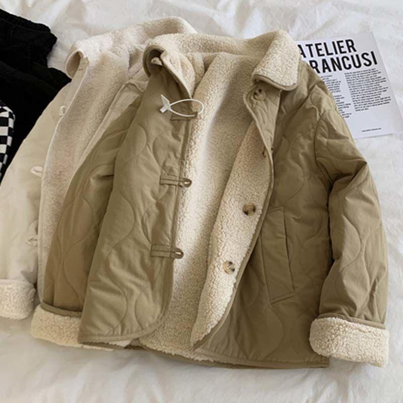 Khaki Reversible Lambswool-Cotton Jacket Women's Petite Autumn/Winter Trend 2025