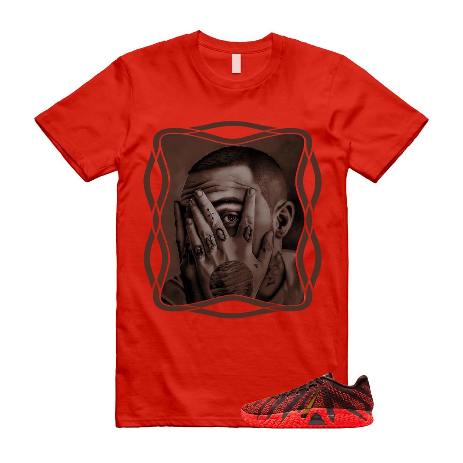 Ja 3 Year of the Horse Light Chocolate Brown Silt Red T Shirt Match MAC 4XL