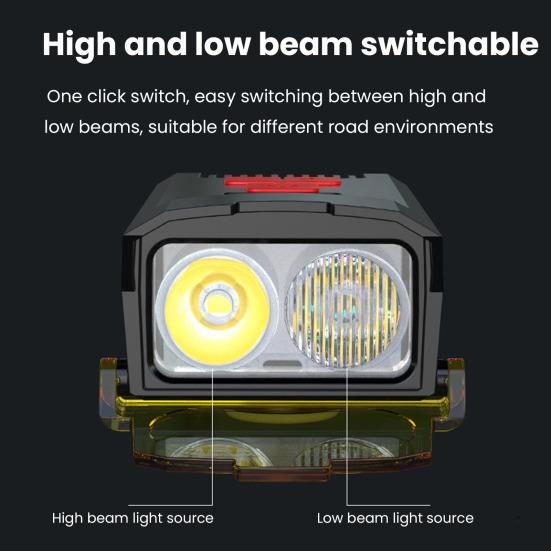 Bicycle Headlight Tail Light Waterproof High Lumens Type-C Rechargeable Universal MTB Road Mountain Bike Night Riding Safety Warning Front Rear Lamp