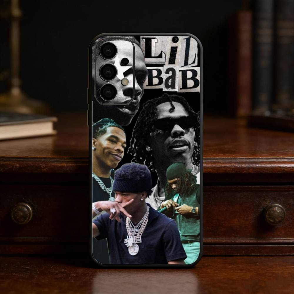L-Lil Baby Rapper Phone Case For Samsung S25,24,23,22,30,21,10,9,Ultra,Plus,Lite Soft Black Case