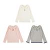 Youyou Girls' Peter Pan Collar Cartoon Print Long Sleeve Top