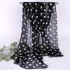 Four Seasons Thin Soft Chiffon Women Polka Dots Silky Georgette Scarf Shawls Long Wraps Beach Sunscreen Shawl