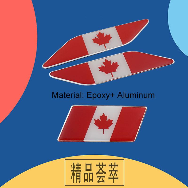 3D Premium Kanada Nationalflagge für Laptop Wand Auto Motorhaube Kotflügel Kofferraum Heck Aufkleber Emblem Abzeichen Aufkleber