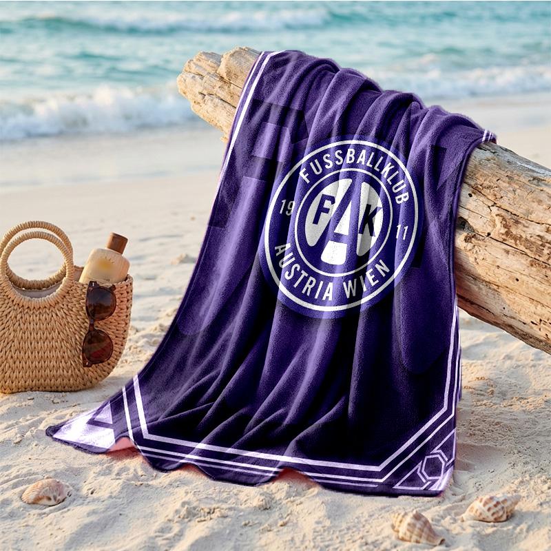 Austria Wien FC Stampa Asciugamano da Spiaggia in Microfibra Asciugatura Rapida Assorbente Asciugamano Grande per Spiaggia Nuoto Viaggio