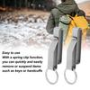 Belt Key Holder Stainless Steel Compact Quick Release Belt Key Clip with Key Ring for Police Law Enforcement Silver