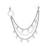 Hip Hop Punk Cross Pendant Waist Chain Fashion Geometric Multi-Layer Metal Chain Men'S And Women'S Pant Chains